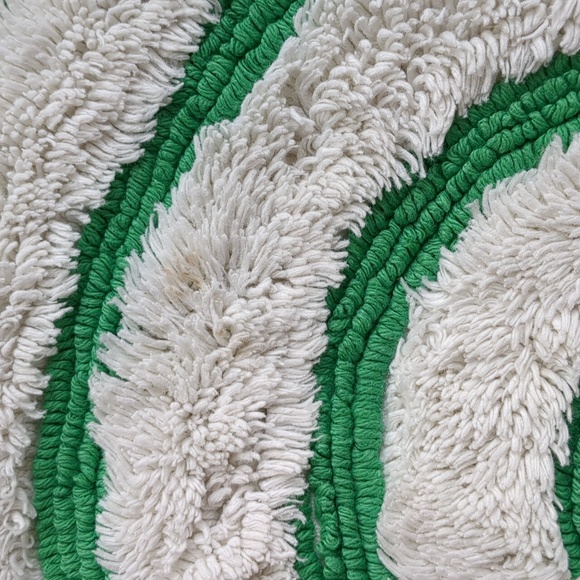 Vintage Bath Vintage 6s 70s Cotton Blend Scroll Kelly Green Bath